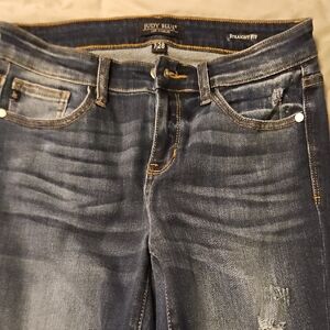 Judy Blue Straight Leg Blue Jeans with Vintage Wash